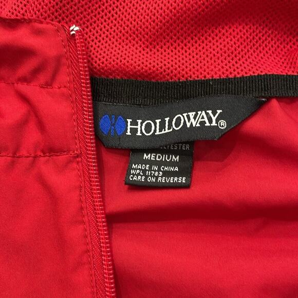 Men's Holloway Wrigley Field Red Hooded Pullover Windbreaker M - Picture 4 of 5